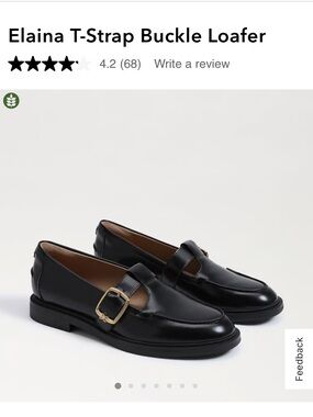 Sam Edelman Elaina T-Strap Buckle Loafer - Black